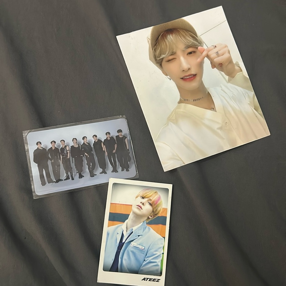 Ateez photo card Yunho and 2 others